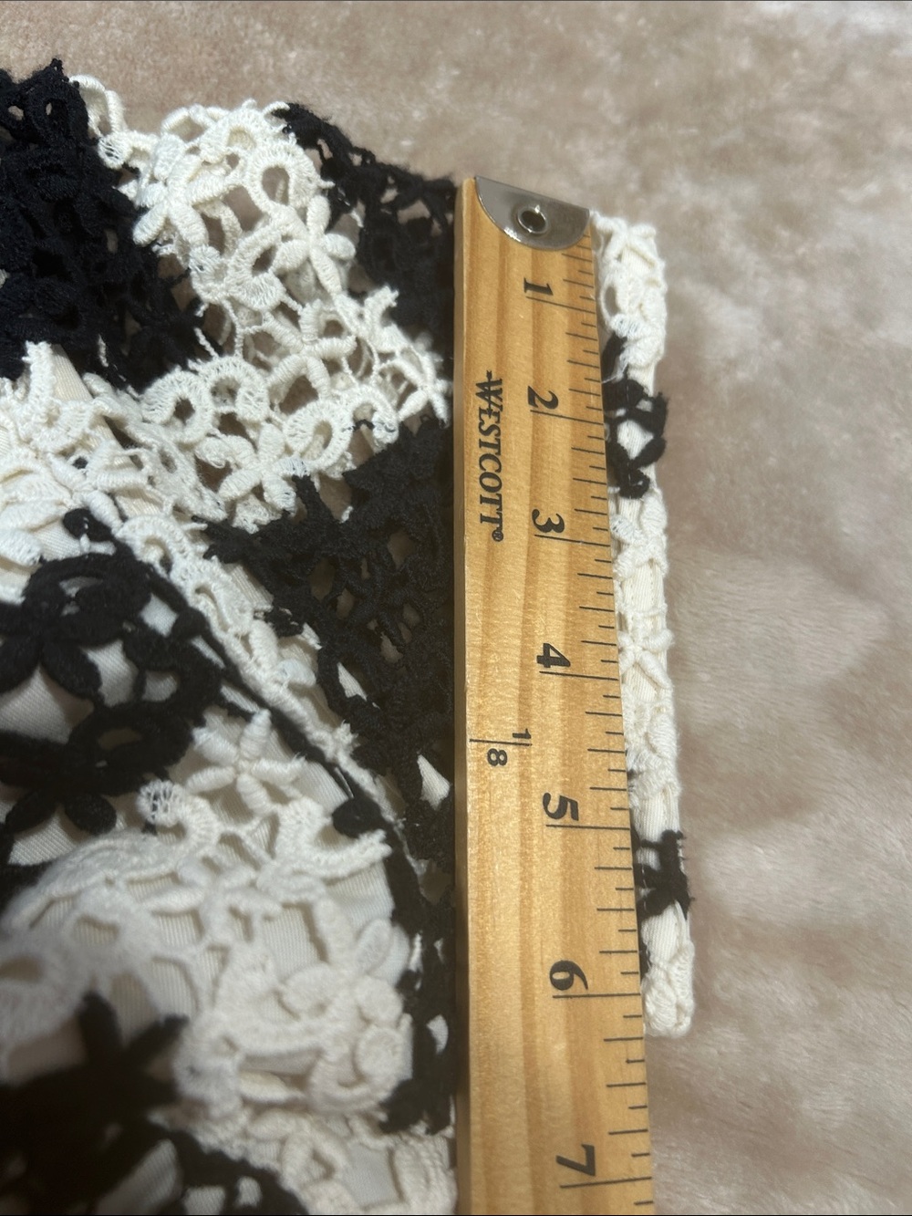 Talbots Chevron Crochet Lace Sheath Dress womens  6 Black White Cocktail Career - Picture 14 of 16